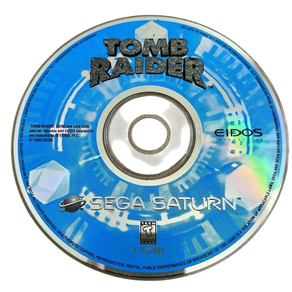 Sega Saturn 1996 Tomb Raider Disc Only Authentic TESTED Video Game